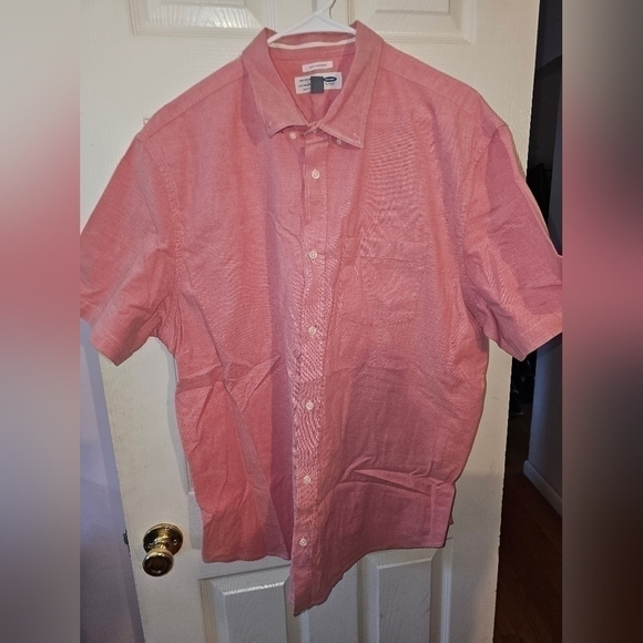 5 Old Navy Shirt Mens XXL  Short Sleeve Slim Fit Button Up Top Tall - Picture 10 of 15